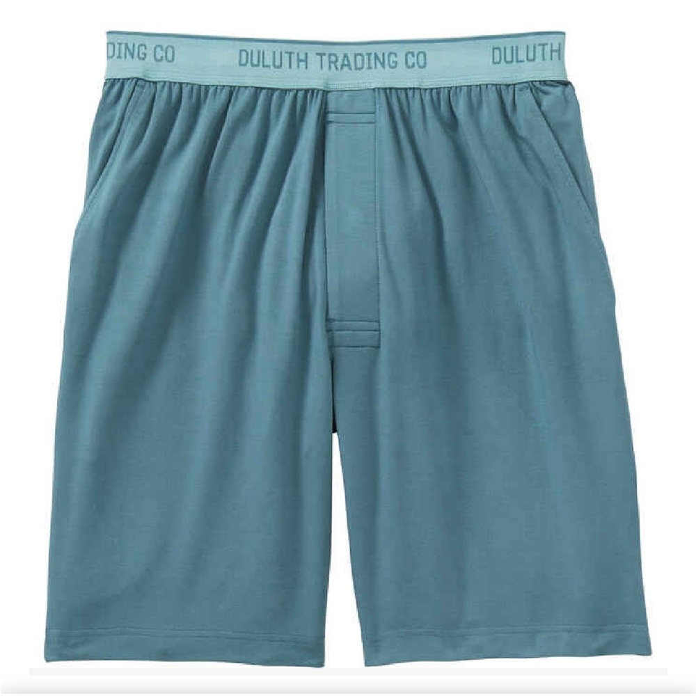 NWT Men's Dang Soft Sleep Shorts with Pockets Blue Spruce